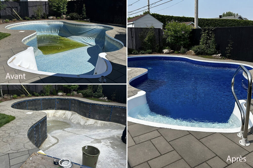 remplacement de toile de piscine creusée